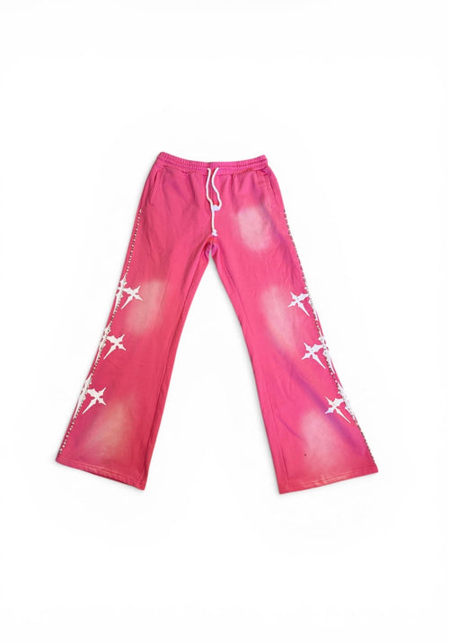 Pink "crossing paths with style" pants