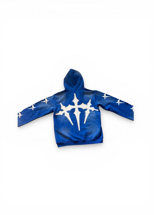BLUE "crossing paths with style' hoodie